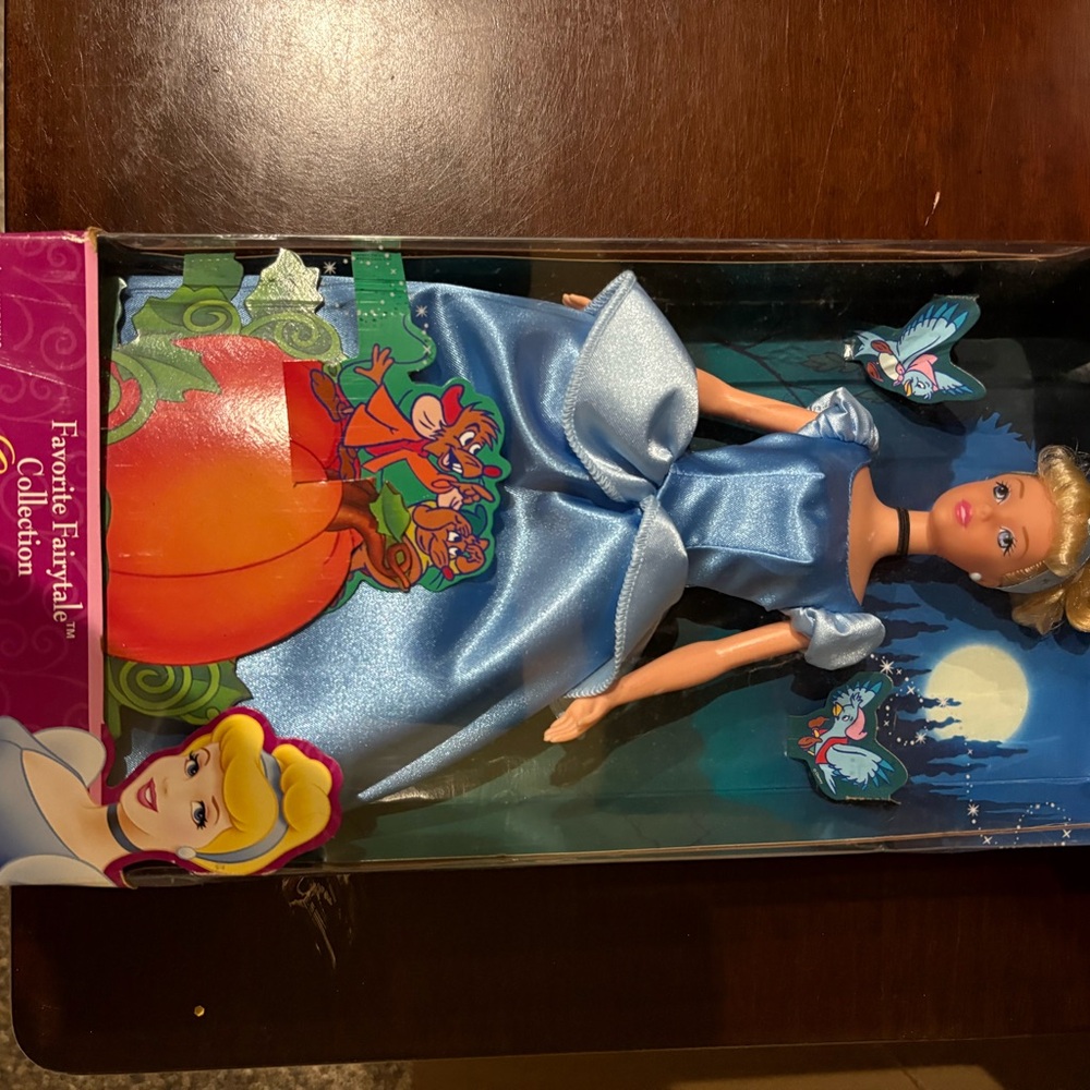 NIB-Mattel Blue Fantasy Fairy Doll Set-Cinderella